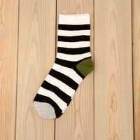 Thumbnail for Striped Thigh high long Sock - Black - Socks