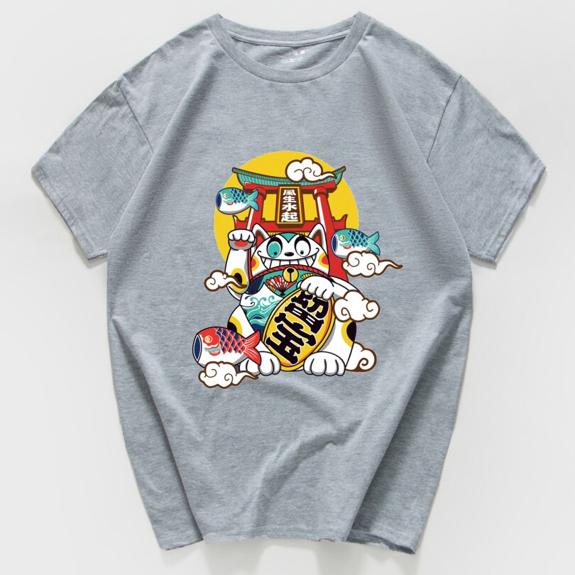 Japanese Harajuku Lucky Cat T-Shirt