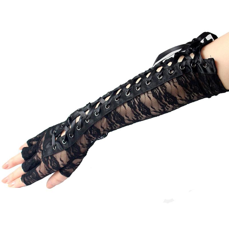 Laces Black-Gothic Gloves