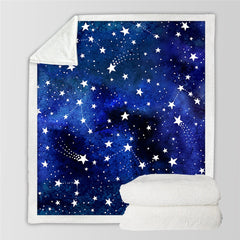 Stars and Milky Way Blanket - Purple / 75cmx100cm