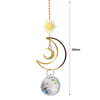 Thumbnail for Crystal Windchime Ornament Star Moon Pendant - 13