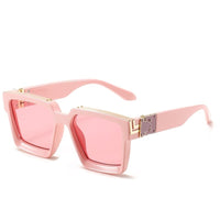 Thumbnail for Luxury Frame Anti Glare Square Sunglasses - Magenta-Magenta