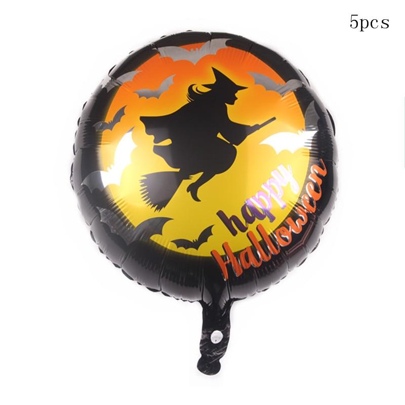 Happy Halloween Pumpkin Ghost Balloon Decorations - 5pcs