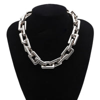 Thumbnail for Chain Exaggerated Square Accessories - Silver / One Size -