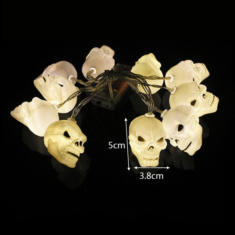 Halloween Pumpkin Ghost Spider Led Light - 1.5m Skull String