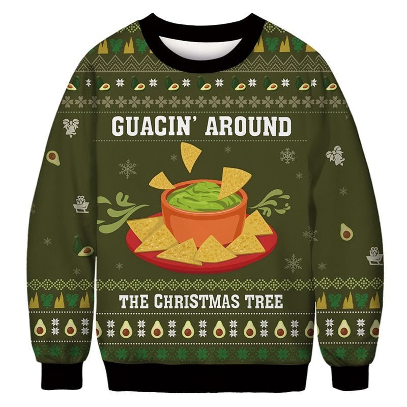 Ugly Christmas Funny Holiday Sweater - GREen / M