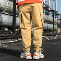 Thumbnail for Cargo Pants Multi-Pocket Harem Design with Elastic Waist - M