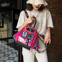 Cute Multifunction Sequins Backpack - Backpacks