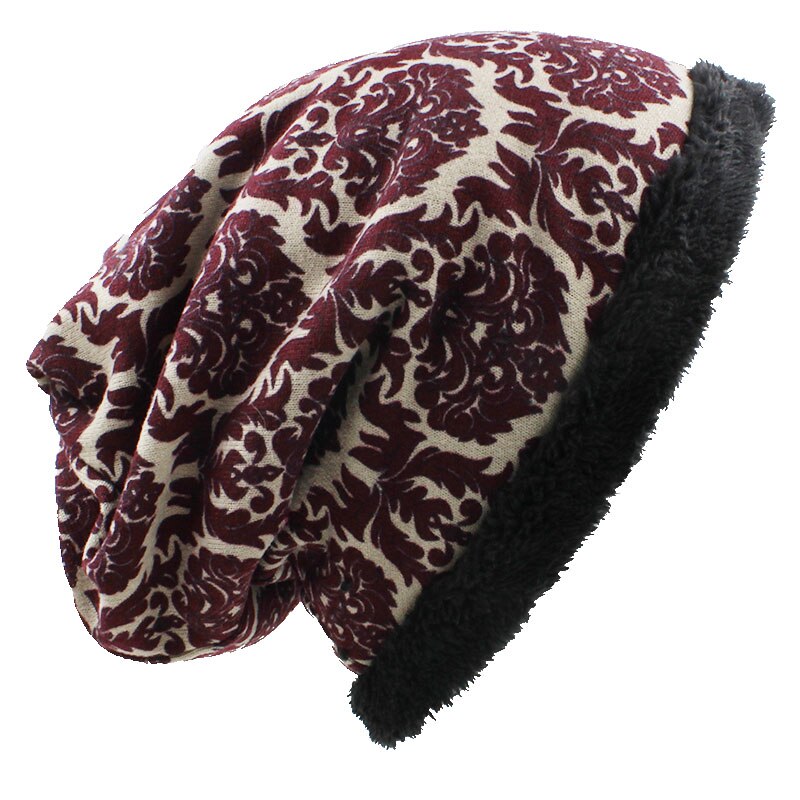 Brand Design Dual-use Scarf Beanie - Red / One Size