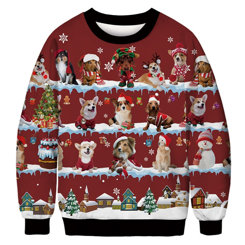 Ugly Christmas Funny Holiday Sweater - Red 5 / M