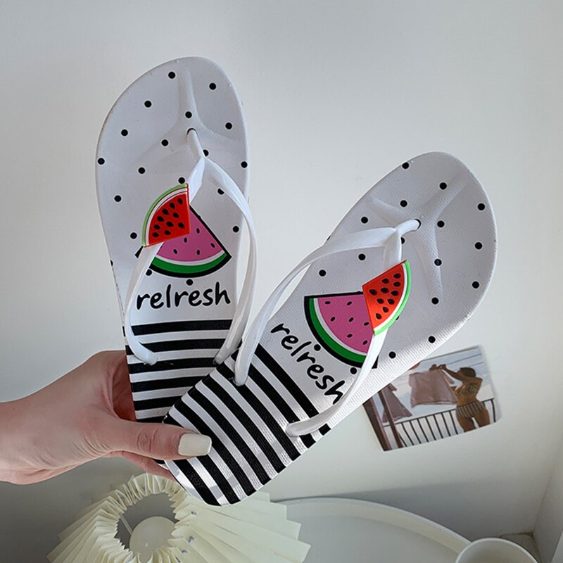 Cartoon Pineapple Strawberry Flip Flops Sandals
