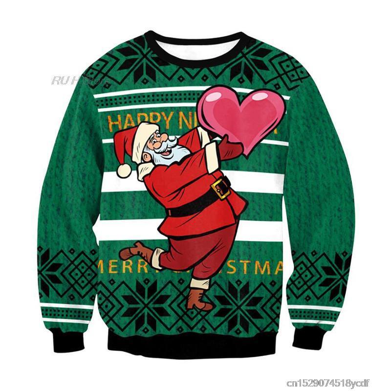 Funny Animals Ugly Christmas Unisex Sweater - Santa / S /