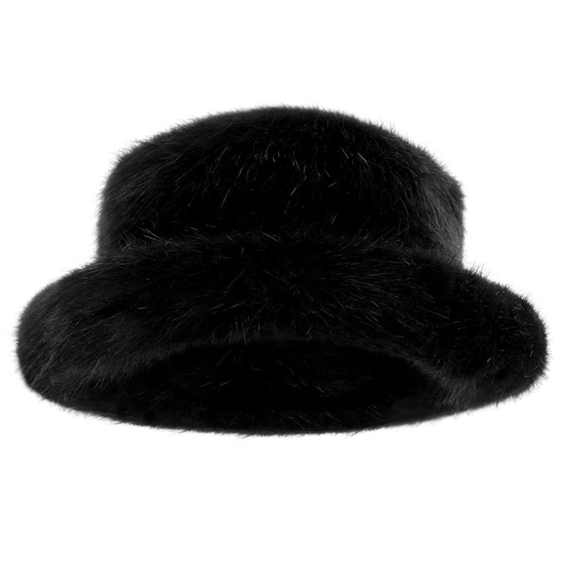 Plush Fluffy Dome Hats - Black / One Size - Hat