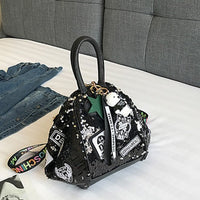 Thumbnail for Cute Multifunction Sequins Backpack - Black / One Size -