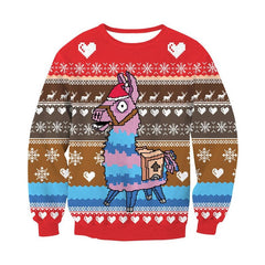 Xmas Funny Ugly Knitted Sweater - Red 4 / S