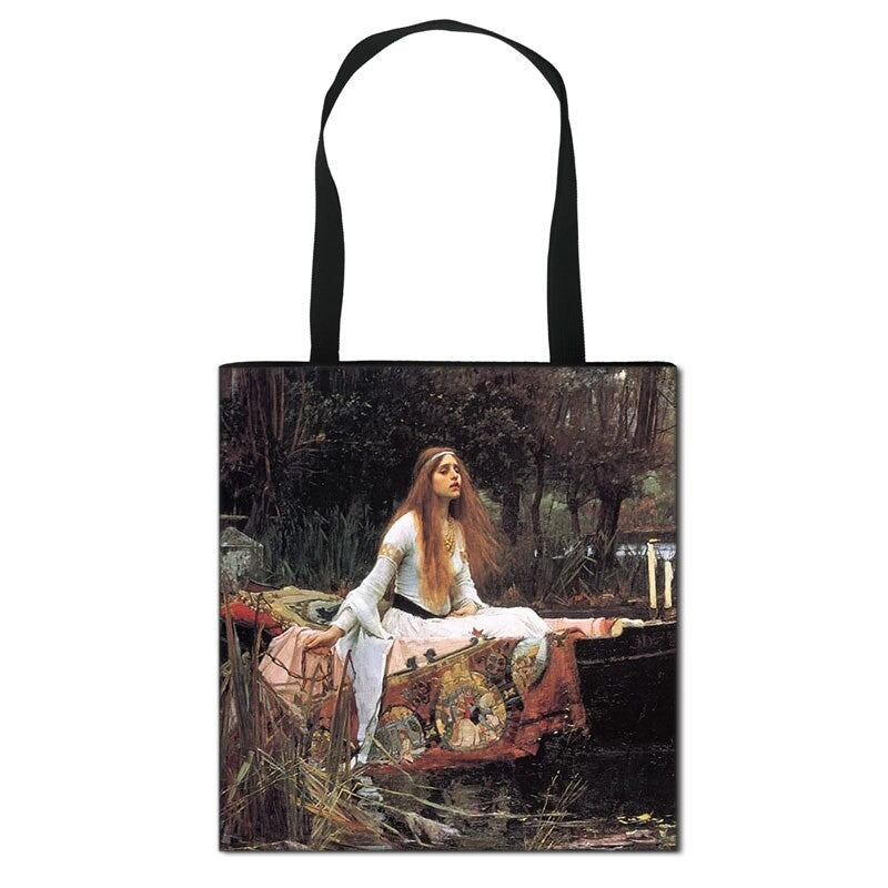Famous Art Oil Painting Eco Reusable Shopping Bag - The Lady