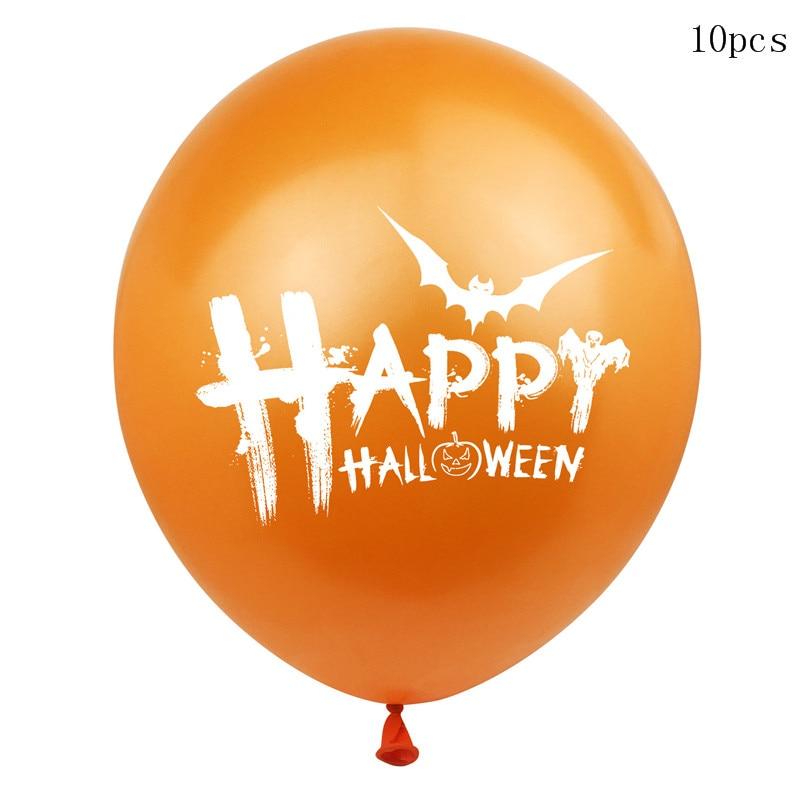 Happy Halloween Pumpkin Ghost Balloon Decorations - orange -