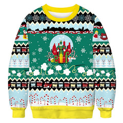 Ugly Christmas Funny Holiday Sweater - Ligth Green / M