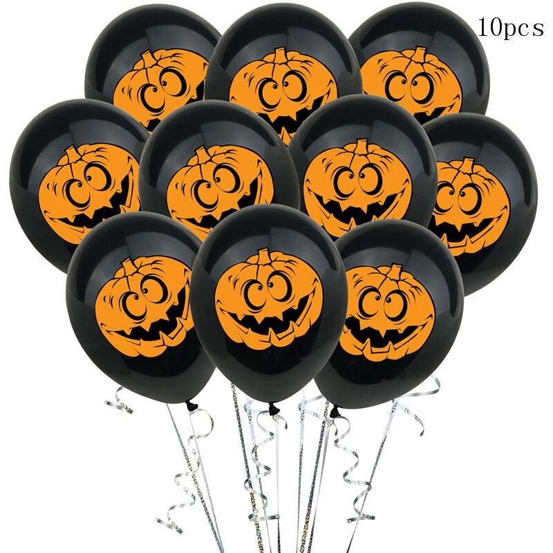 Happy Halloween Pumpkin Ghost Balloon Decorations - black