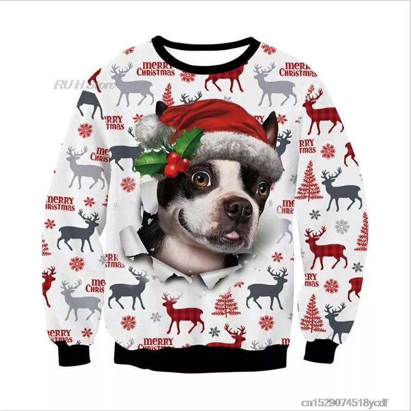 Funny Animals Ugly Christmas Unisex Sweater - Dog / S /