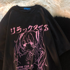 Drama Queen Anime Oversize T-shirt - Black. / M - T-Shirt