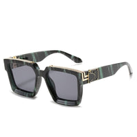 Thumbnail for Luxury Frame Anti Glare Square Sunglasses - Blue-Black / One