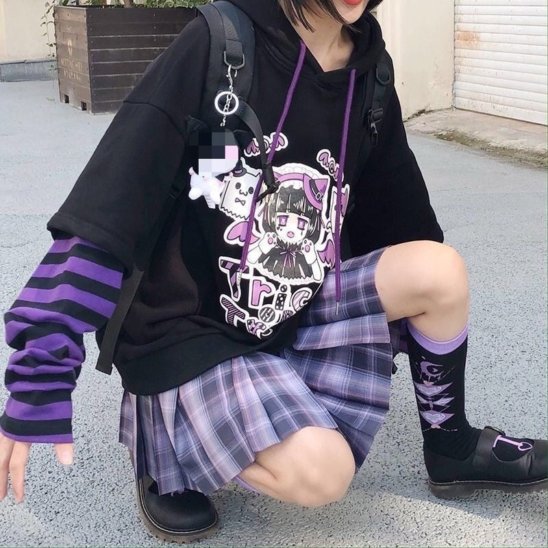 E-Girl Kawaii Anime Gothic Hoodie - SWEATSHIRT
