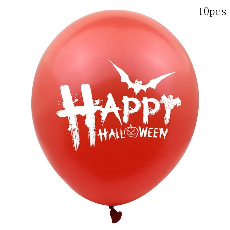 Happy Halloween Pumpkin Ghost Balloon Decorations - red -