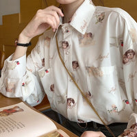 Thumbnail for Angel Vintage Cherubs Long Sleeve Shirt - Shirts