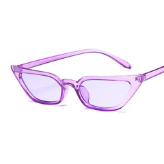 Small Cat Eye Fashion Sunglasses - Purple / One Size