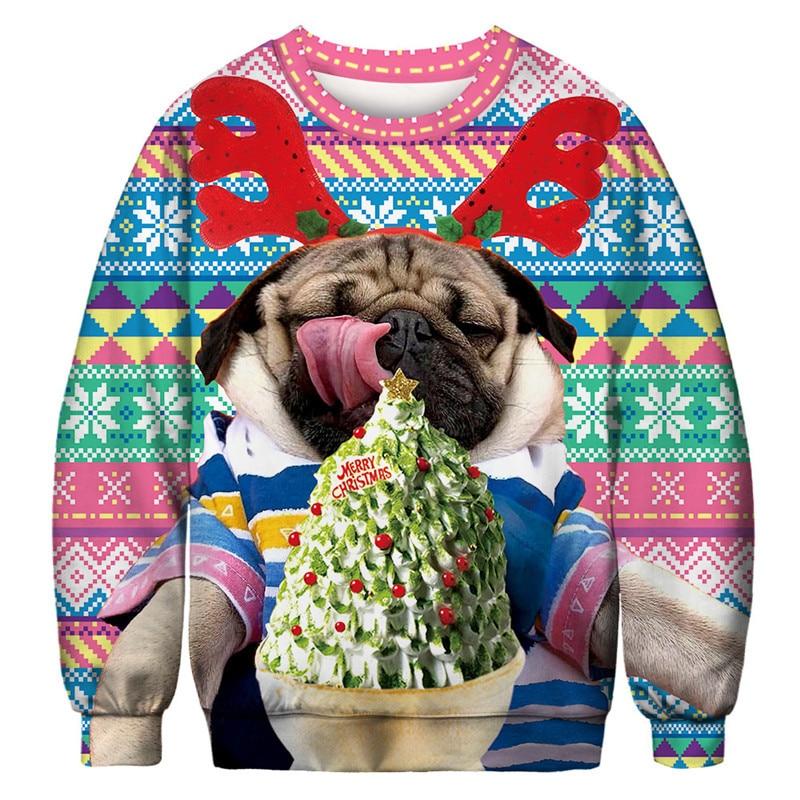 Puppy Ugly Christmas 3D Funny Sweatshirt - BFT041 / Eur Size
