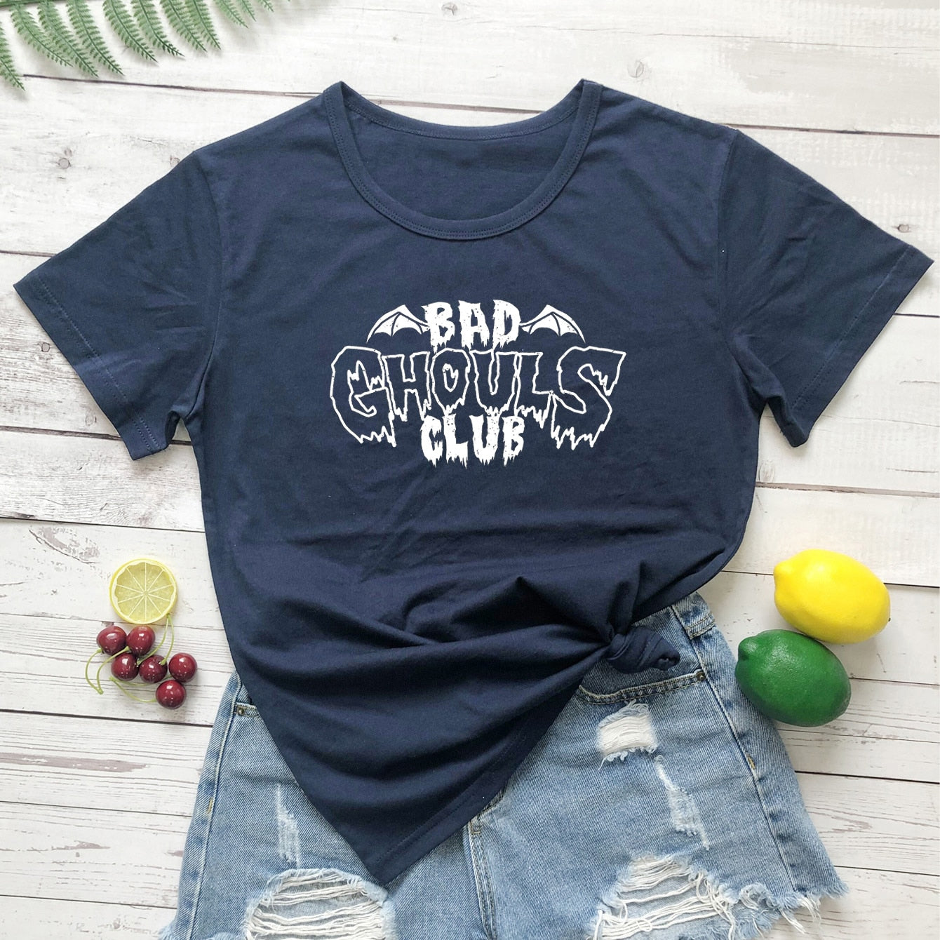 Bad Ghouls Club T-shirt - Navy blue / S - T-Shirt