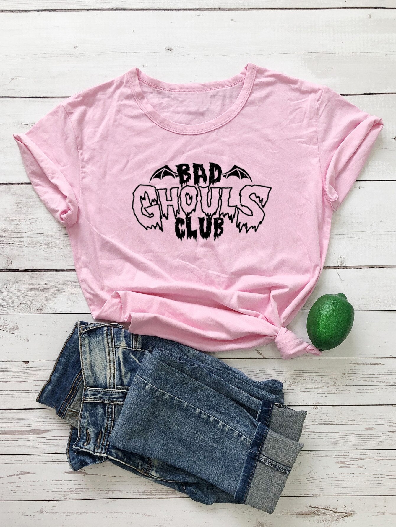 Bad Ghouls Club T-shirt - Pink / S - T-Shirt
