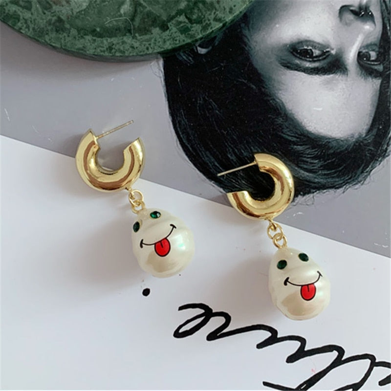 Fresh Pearl Earrings - White-Happy / One Size