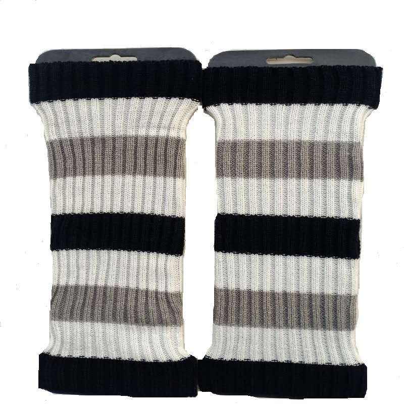 Punk Solid Color Cool Knit Long Warmers - Gray / One Size -