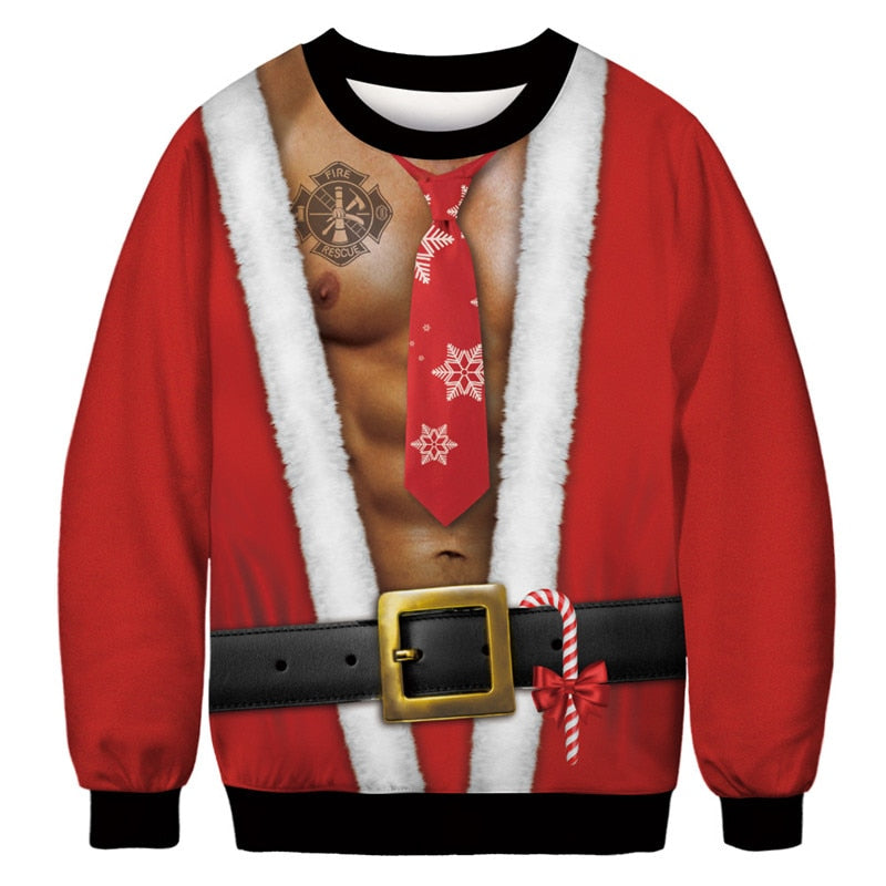Ugly Christmas Funny Holiday Sweater - Red 4 / M
