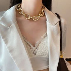 Thick golden and silver Chain Necklace