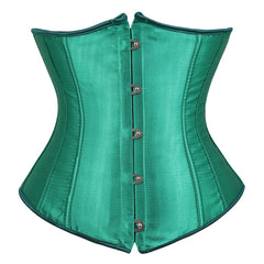Steampunk Lace-up Underbust Corset - green / S