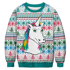 Unicorn Ugly Christmas 3D Funny Sweatshirt - BFT064 / Eur