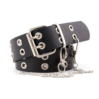 Thumbnail for Double Hole Pin PU Leather Belt - Style 2