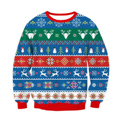 Xmas Funny Ugly Knitted Sweater - Blue / S