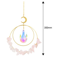 Thumbnail for Crystal Windchime Ornament Star Moon Pendant - 30