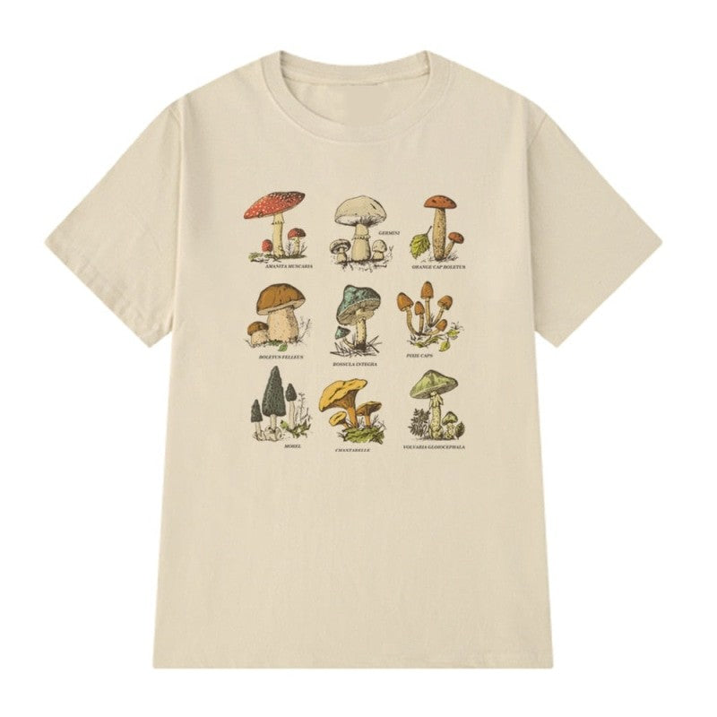 Mushroom Vintage T-Shirt - Khaki / S