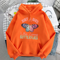Psychedelic Butterfly Hoodie - Orange / S - Hoodies