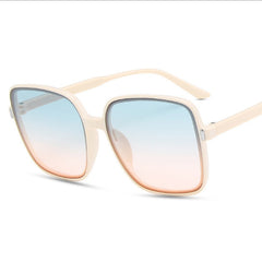 Oversize Square Sunglasses - Blue-Pink / One Size