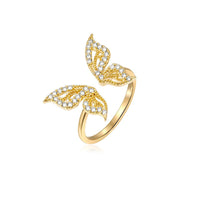 Thumbnail for Half Butterfly Stud Earrings - Gold Ring
