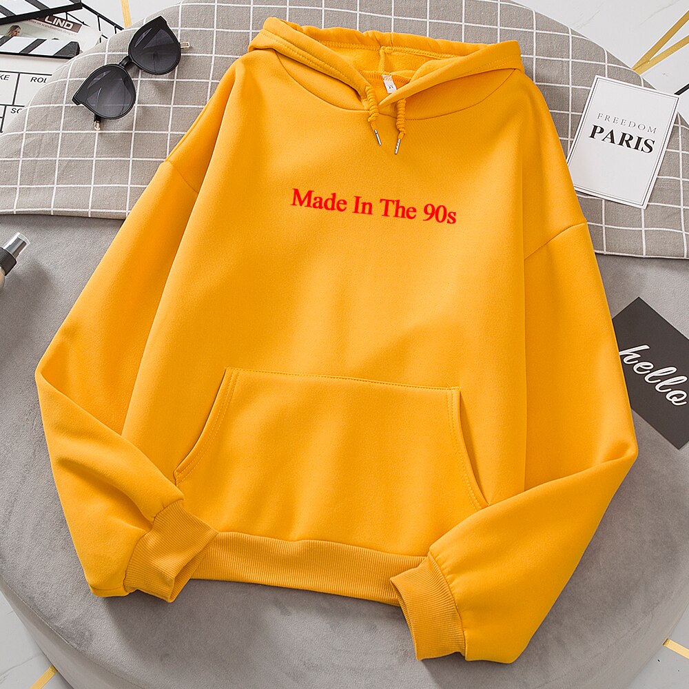 Made In The 90s Hoodie - Yellow / M - Hoodies