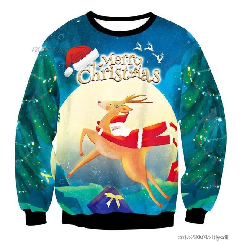 Funny Animals Ugly Christmas Unisex Sweater - Reindeer &