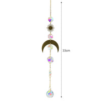Thumbnail for Crystal Windchime Ornament Star Moon Pendant - 24