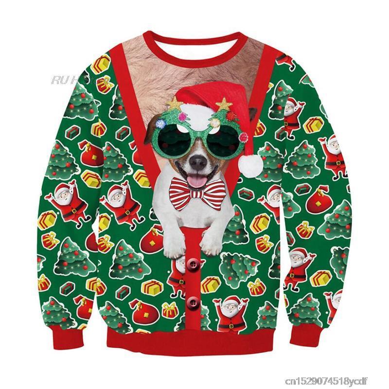 Funny Animals Ugly Christmas Unisex Sweater - Terrier / S /